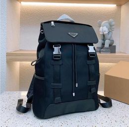 Style Womans Totes Designer Nylon Backpack Shoulder Bags Classic Unisex Handbags Black Back Pack Triangle Sign Metal Zipper High Quality Multi Pockets Schoolbag