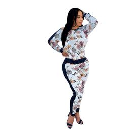 Luxury Women's Sports Tracksuits Designer Two Piece Sets Womens round neck pullover Outifits Female Pants Suit 2 Pieces Activewear Brand Casual Club Party Outfits