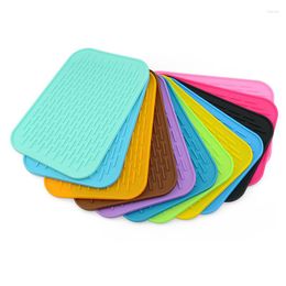 Table Mats Candy Colour Creative Home Kitchen Supplies Placemat Multi-Function Cup Mat Potholder Thick Silicone Non-Slip Cooling Pad