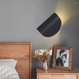 Wall Lamp Creative Personality Nordic Simple Modern Living Room Aisle Bedroom Background Study Rotating Bedside Light