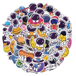 60Pcs Cartoon Astronaut Stickers Non-Random For Car Bike Luggage Sticker Laptop Skateboard Motor Water Bottle Snowboard wall Decals Kids Gifts