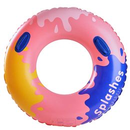 Life Vest Buoy Adult Floating Swim Circle Swimming Ring Thickened PVC Lifebuoy Summer Outdoor Water Party Interactive Playing Toy with Handle T221214