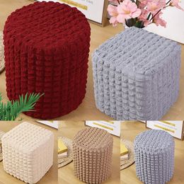 Chair Covers Bubble Lattice Stool Cover Solid Elastic Dustproof Sofa Makeup Seat Case Household Rectangle Slipcover For Home Decor