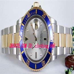 Luxury Watches Stainless Steel Bracelet Silver Serti Diamond Dial Yellow Gold & Steel 16613 WATCH CHEST 40mm Mechanical Men's271T