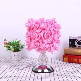 Table Lamps Rose Fragrance Desk Lamp Bedside Led Lightings For Bedroom Baby Room Decor Living Home