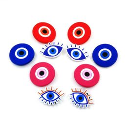 Shoe Parts Accessories 50Pcs/Set Evil Eyes Pattern Croc Charm 2D Soft Pvc Buckles Cool Charms Decorations Fit Men Women Garden Sho Dhakr