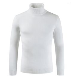 Men's Sweaters 2022 Men's Turtlenck Sweater Casual Solid Standard Warm Winter Oversized Underwear Male Knitted Jumper Slim Pullovers