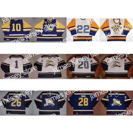 College Hockey Wears Thr Custom WHL Saskatoon Blades 20 Derek Halldorson 26 Adam Huxley 28 John Dahl 10 Nobr 22 Kelly Chase Ice Hockey Jerseys Goalit Cut