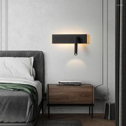 Wall Lamp LED Reading With Switch 3W Spotligh 12W Backlight Free Rotation Light Bedroom Bedside Living Room Lighting
