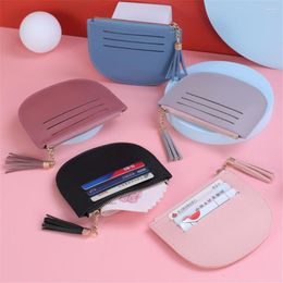 Card Holders Women Mini Holder WithTassel Pendant Bank/ID/ Protects Case Coin Purse Portable Clutch Bag Zipper Wallet