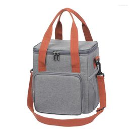 Storage Bags Large Camping Cooler Bag With Shoulder Strap Waterproof Picnic Lunch Box Basket