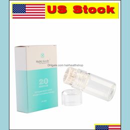 Beauty Microneedle Roller Us Stock Hydra Needle 20 Aqua Microneedles Channel Mesotherapy Gold Fine Touch System Derma Stamp Ce Drop Otlwx