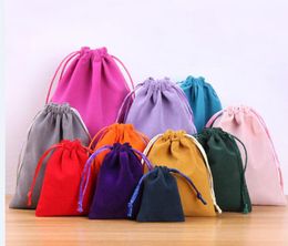 7 X 9cm Velvet Jewelry Pouches Bags Small Drawstring Bag for Jewelry Gift Wedding Favors Candy Bags Party Favors Christmas