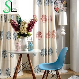 Curtain Slow Soul Mission Tree Embroidery Fresh Natural Leaves Embroidered Curtains For Living Room Tulle Kitchen Bedroom