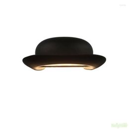 Wall Lamp Modern Bowler Hat LED Outdoor Waterproof Light Sconce For Cafe Porch Bedroom Restaurant Bedside Aisle Decor