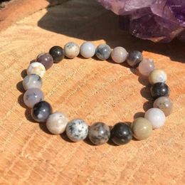 Link Bracelets MG1581 8 MM Dendritic Opal Gemstone Bracelet Womens And Mens Anxiety Relief Healing Crystals Calming Mala