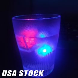 Colorful Flash Led Ice Cubes Diy Water Sensor Multi Color Changing Light Ice Cubes Christmas Led Party Xmas Decor usastar