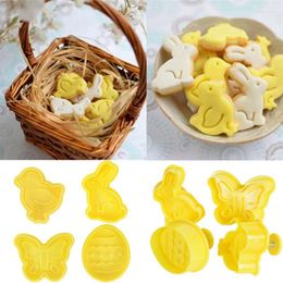 Baking Moulds 4/5Pcs Easter Cookie Mould Cutter Egg Biscuit Cake Mould For Happy Party Decor Home DIY Tools