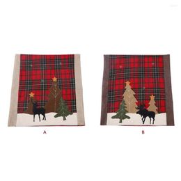 Chair Covers Christmas Cover Accessories Universal Seat Case Bedding Ornament Plaid Dining Table Slipcover Replacement Type 2