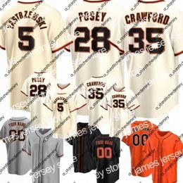 Baseball Jerseys New Buster Posey Jersey 35 Brandon Crawford 5 Mike Yastrzemski 9 Brandon Belt 47 Johnny Cueto 22 Will Clark 10 Evan Longoria Gabe Kapler