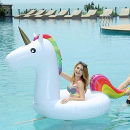 Life Vest Buoy 175cm Inflatable Unicorn Swim Ring Inflatable Pool Float Pool Swimming Float Adult Kids Boia Piscina Inflatable Unicorn Circle T221214