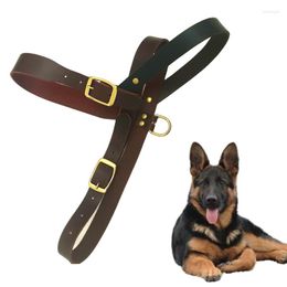 Dog Collars Vest Large Harness Walking Training Real Leather Big Harnesses Strap For German Shepherd Labrador Husky Dogs