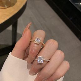 Cluster Rings Simple Stylish Girls Finger-rings For Party Daily Wear Fashion Accessories Gold Colour Ring Statement Jewellery