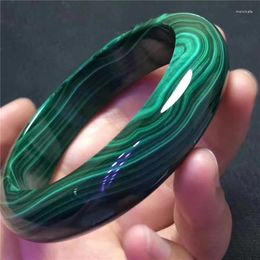 Bangle Genuine Natural Green Malachite Crystal Healing Stone Bead Woman Man Charm 60MM