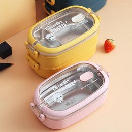 Dinnerware Sets Microwave-heatable Lunch Box Large Capacity Stainless Steel School Multi-Layer For Outdoor