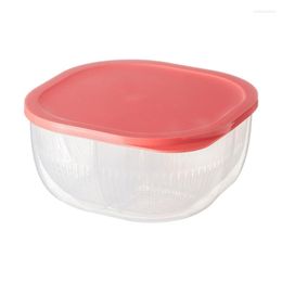 Storage Bottles Kitchen Portable Sealed Fresh-keeping Box Refrigerator Fruit And Vegetable Compartment Drain With PE Sealing