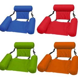 Life Vest Buoy Pool Water Sports Hammock PVC Summer Inflatable Foldable Floating Row Backrest Air Mattresses Bed Easy Carrying Lounger Chair T221215
