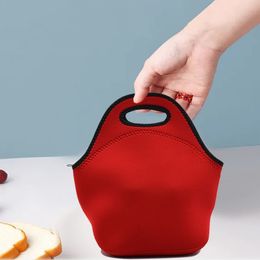 diving material lunch box bag waterproof solid color insulation food bag multi functional outdoor tableware bags