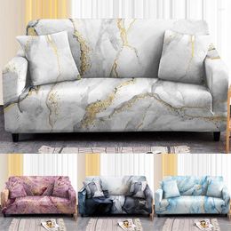 Chair Covers 1/2/3/4 Seater Marbling Print Elastic Sofa Cover For Living Room Protector Washable L Shape Sectional Decor