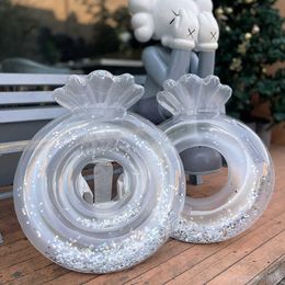 Life Vest Buoy Clear Shell with Backrest Baby Swimming Ring Water Seat Pool Floating Swimming Circle Inflatable Pool Party Toys T221214