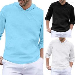 Men's T Shirts Skin-friendly Streetwear Solid Color Long Sleeve Men Top For Fitness