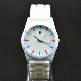 Casual Brand Clover Women Men's Unisex 3 Leaves leaf style dial Silicone Strap Analogue Quartz Wrist watch AD02279e