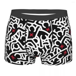 Underpants Keith Abstract Geometric Boxer Shorts For Homme 3D Printed Haring Dancer Graffiti Art Underwear Panties Briefs Soft