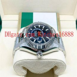 42MM Blue Sky Dweller Mens Automatic Mechanical Movement Watch 18K Bezel Stainless Steel 326934 Men's Watch Wit261u