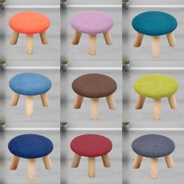 Chair Covers Bar Stool Cover Round For Office Elastic Anti-Dirty Seat Color Protector Slipcover Home Decor