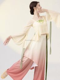 Stage Wear 2022 Classical Dance Gauze Dress Women Chinese Style Fairy Practise Flowing Performance Folk