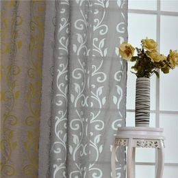 Curtain Stylish Window Peony Pattern Tulle Screens Sheer Voile Curtains Drape Panel Screen For Home Bedroom