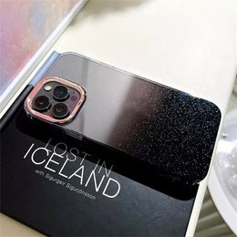 Starry Sky Acrylic Gradient Glitter Phone Cases For iPhone 14 Plus 13 12 11 Pro Max PC TPU Shockproof Case