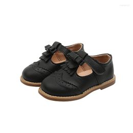 Athletic Shoes Girls' Leather 2022 Autumn Fashion All-match Soft-soled Princess Baby Flat Children's Breathable