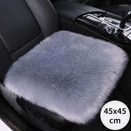 Car Seat Covers Winter Wool Cushion Backless Long Thickened Single Piece Small Square