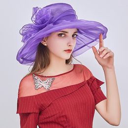 Headpieces Vintage Mesh Visor Bride Rose Red Organza Protection Lady Hat Wedding Bridal Accessories Party Cap Chapeau Mariage