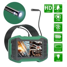 Double Lens Edoscope With 4.5" Screen HD 1080P Dual Car Pipe Inspection Snake Camera IP67 Waterproof Sewer Engine Borescope 10m