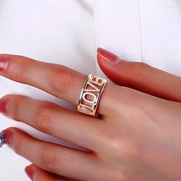 Cluster Rings LOVE STAR Letters Alphabet For Women Finger Bride Wedding Gift 2022 Trend Elegant Ins Korean Fashion Jewelry