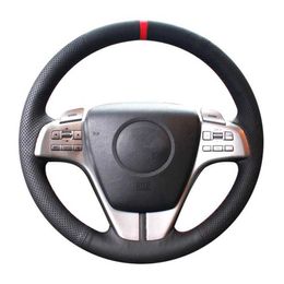 Customised Car Steering Wheel Cover Hand Sewing Anti-Slip Cowhide Leather Braid Car Accessories For Mazda 6 Atenza 2009-2013