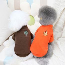 Dog Apparel Pet Winter Clothes Legs Plus Velvet Pizza Ice Cream Cute Warm Sweater Designer Cat