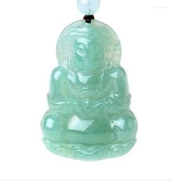 Pendant Necklaces Natural Jade Oil Green Guanyin Necklace